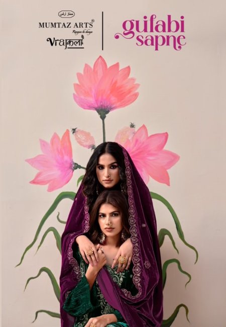 Gulabi Sapne By Mumtaz Arts Crush Velvet Designer Salwar Suits 
